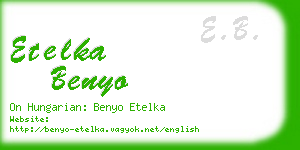 etelka benyo business card